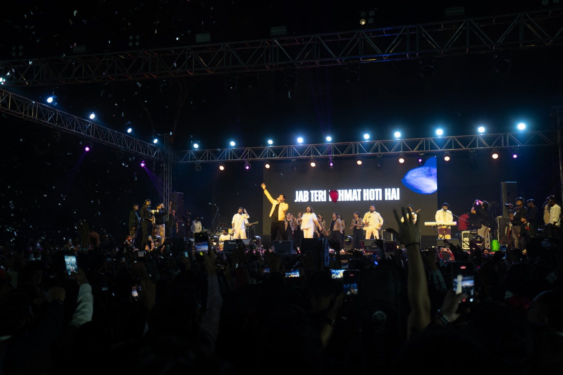 Large outdoor concert crowd