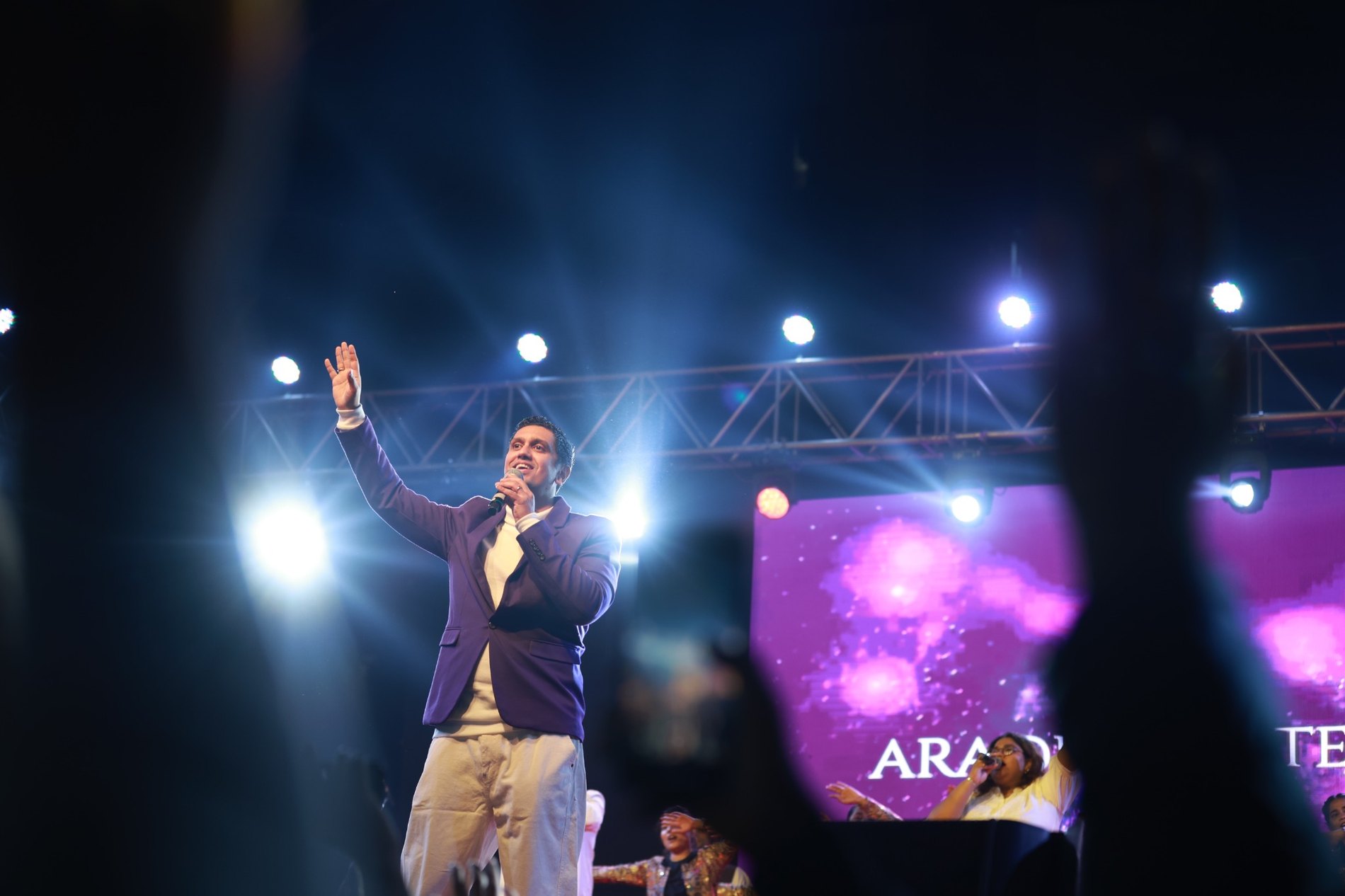 Sheldon Bangera performing on stage
